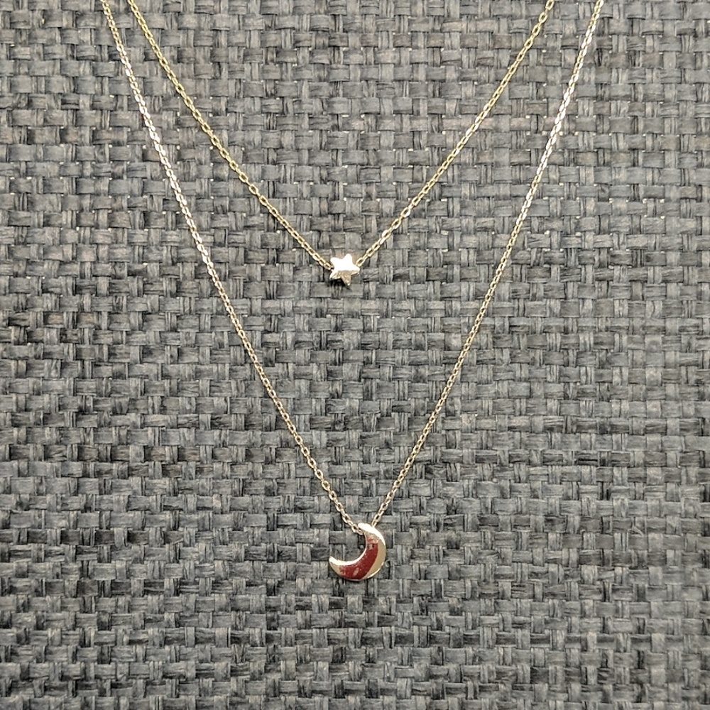 Moon and star necklace